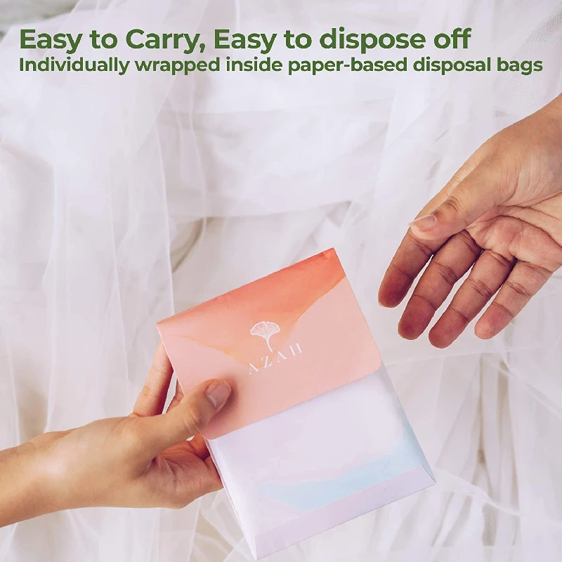 AZAH Cotton Sanitary Pads With Disposable Bag, 60 Pads-4.webp